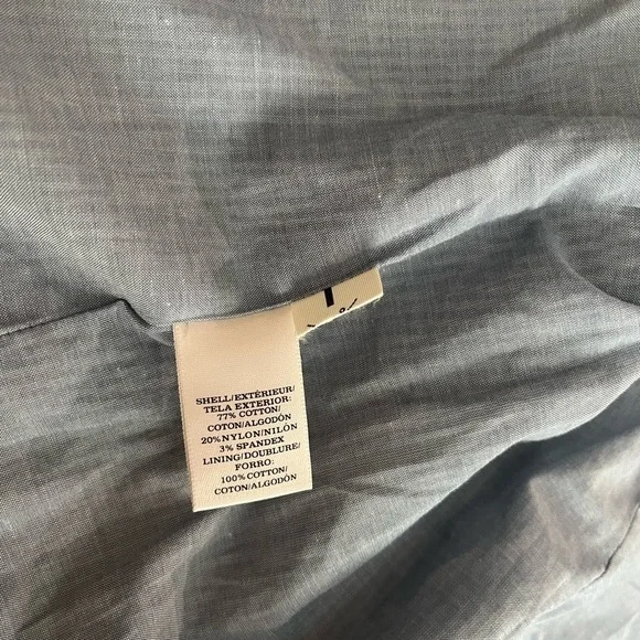 [6]Ann Taylor Navy and White Striped Cotton Blend Light Blazer - Picture 7 of 12